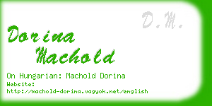 dorina machold business card